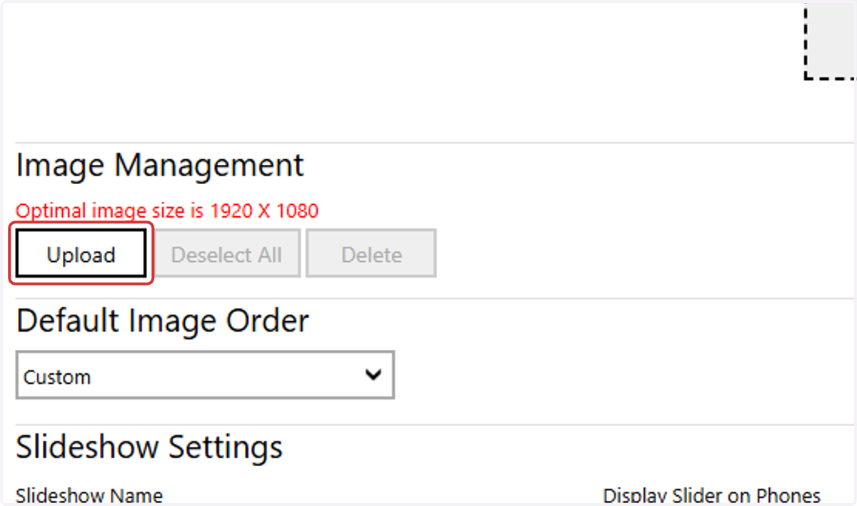 Click on Upload