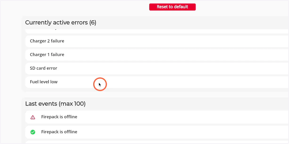 Scroll in the box to see errors in the bottom of the component