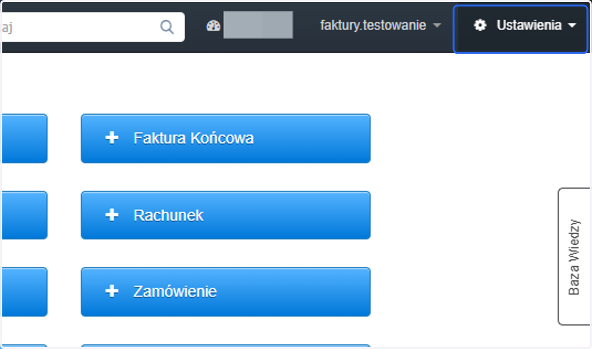 Do systemu możesz zaimportować płatności na podstawie pliku z różnych banków. Aby zaimportować plik z płatnościami Revolut, przejdź do zakładki 'Ustawienia'.