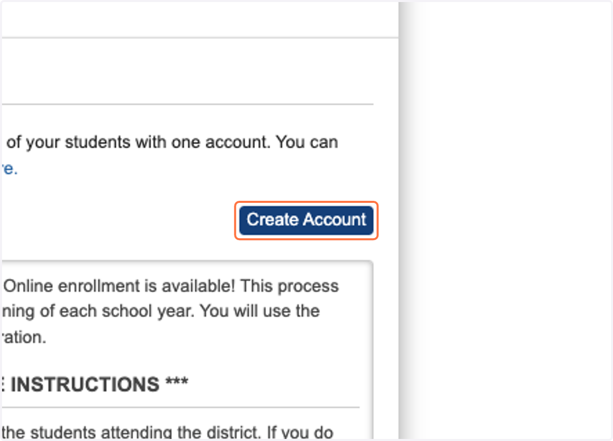 Click on Create Account
