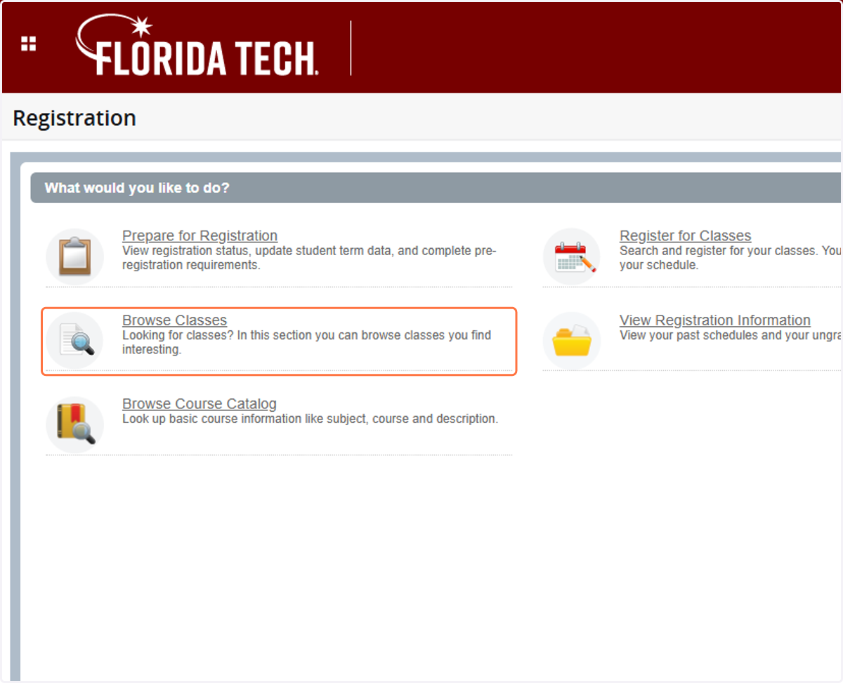 Click on Browse Classes…