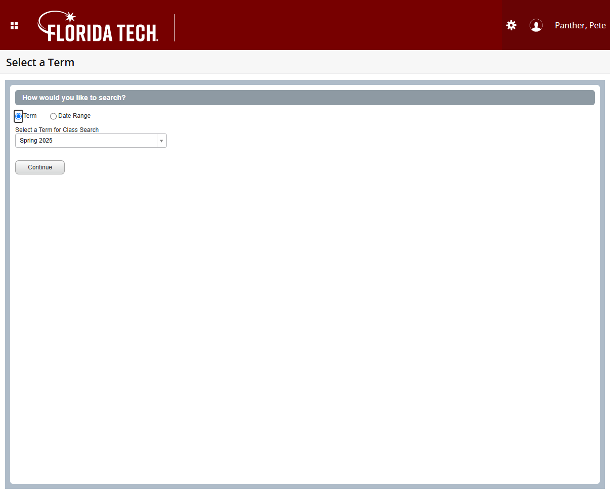 Click Drop-down to view available terms