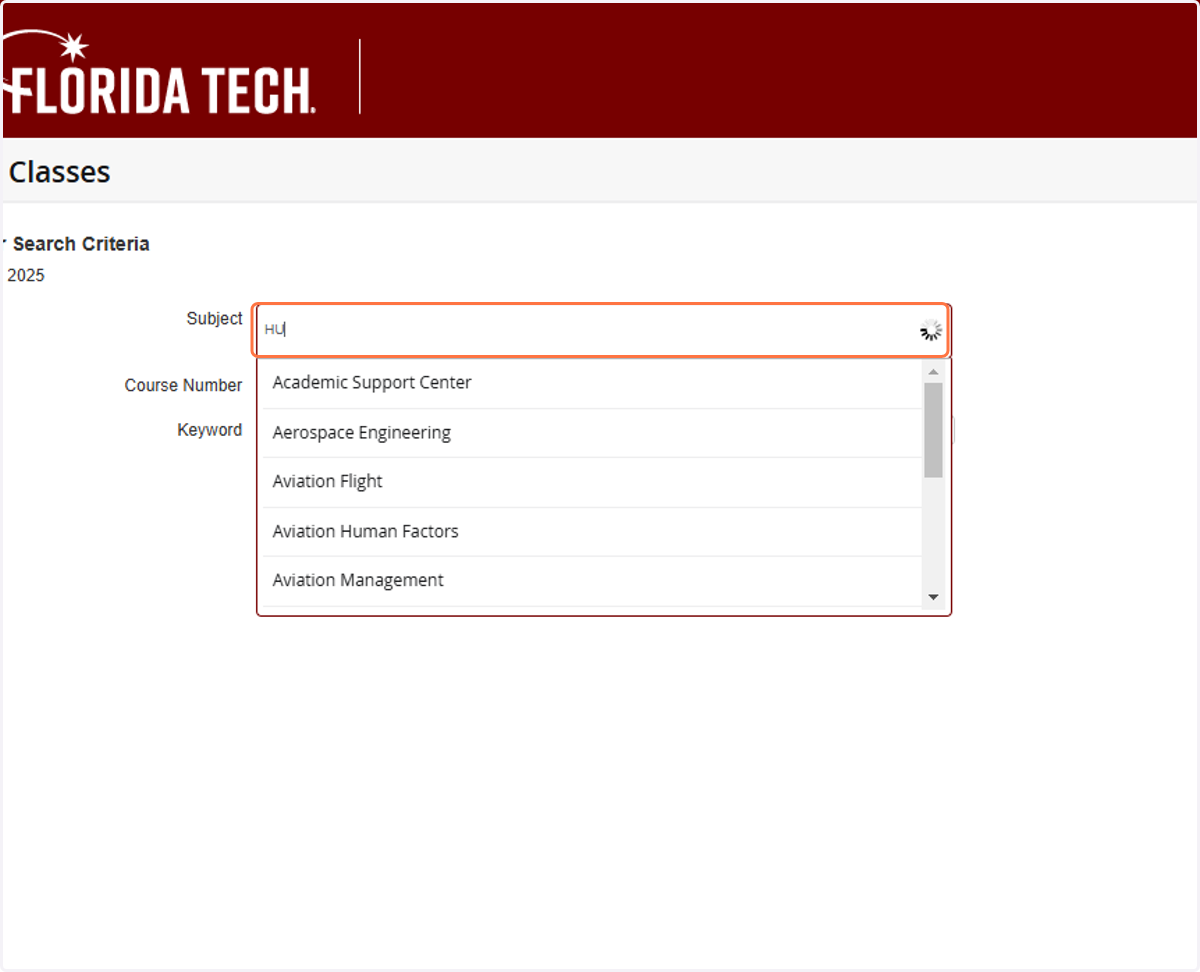 Type Search Criteria