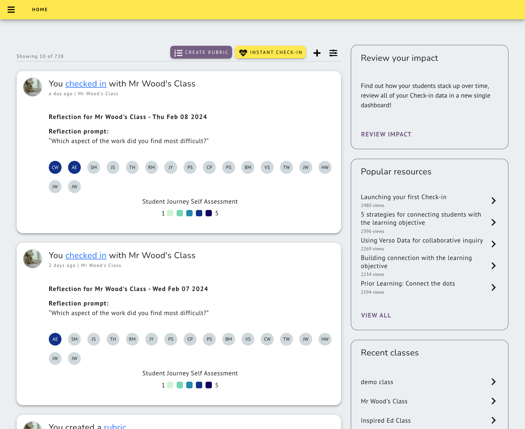 From the Homepage click on CREATE RUBRIC