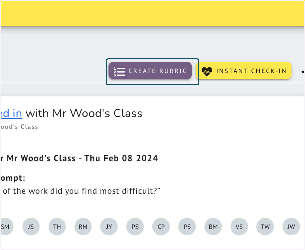From the Homepage click on CREATE RUBRIC