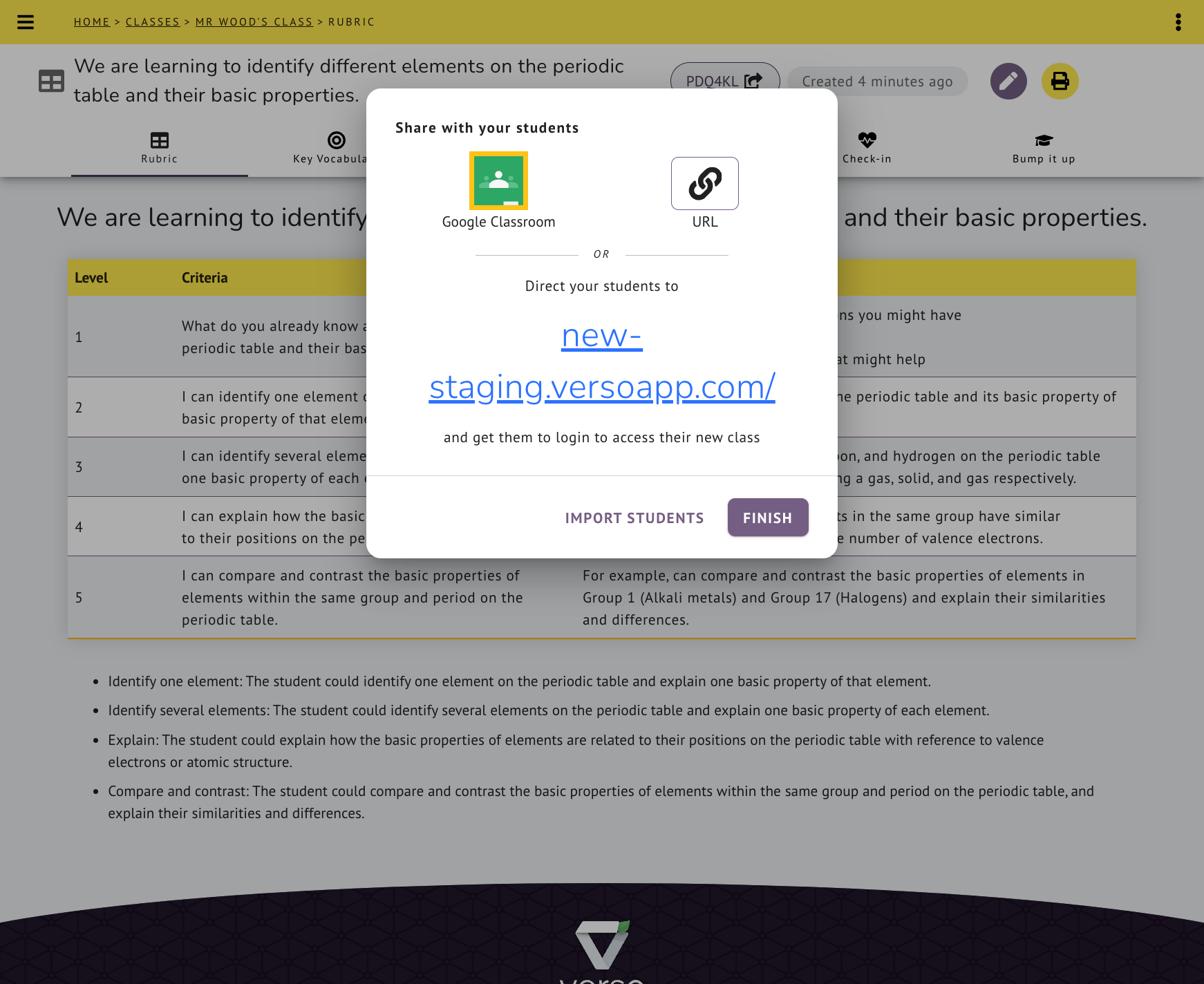 Google Classroom, URL or the direct link