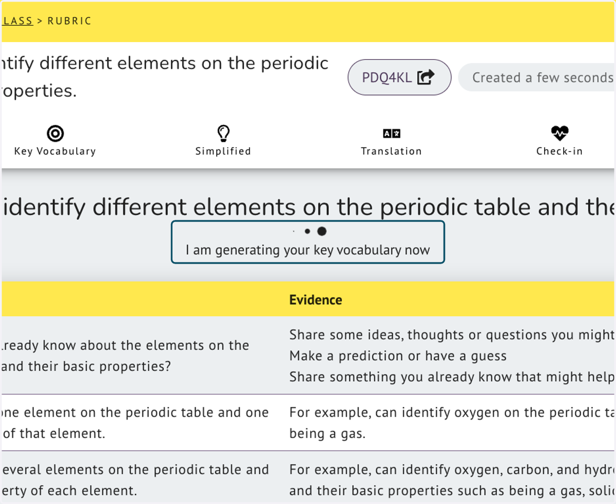 Auto-generating Vocabulary and a Simplified English Version.