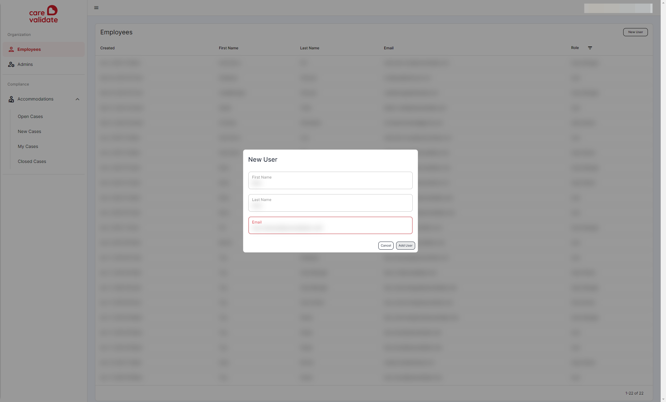Click on Add User