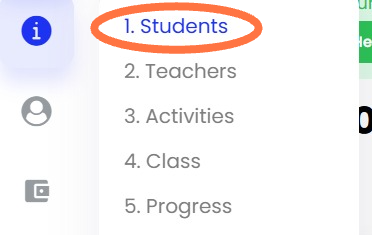 Klik 'Manage' > 'Student'.