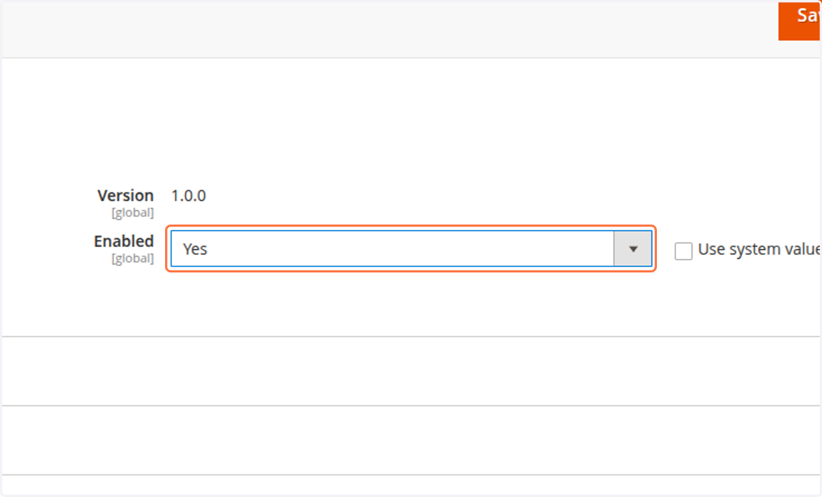 Enable the extension