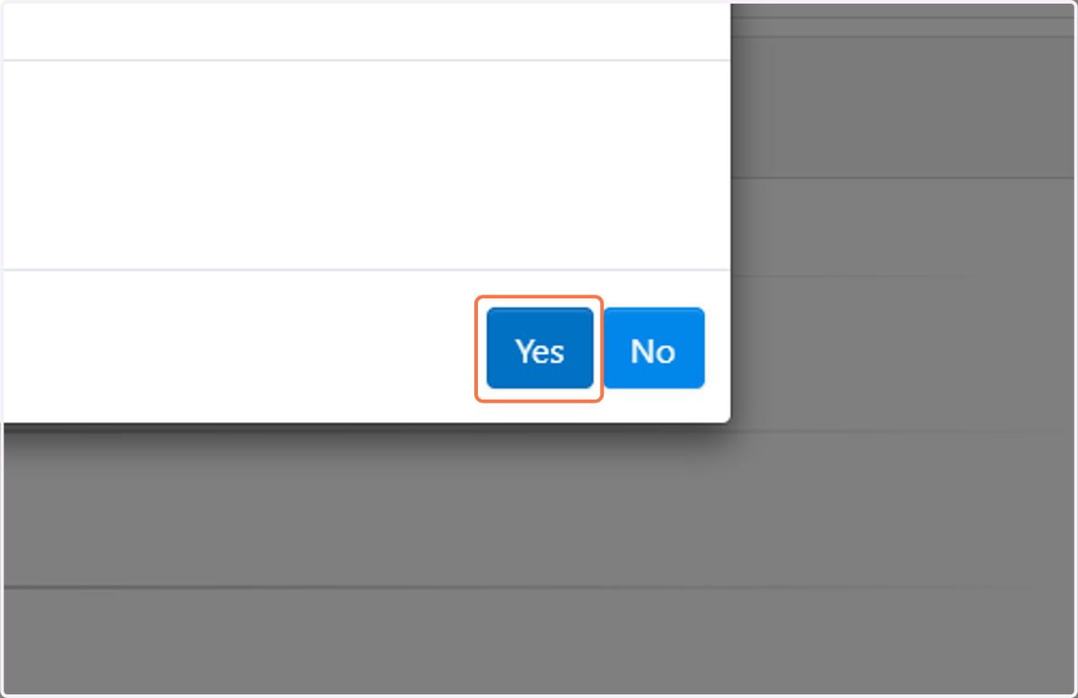 Click on Yes