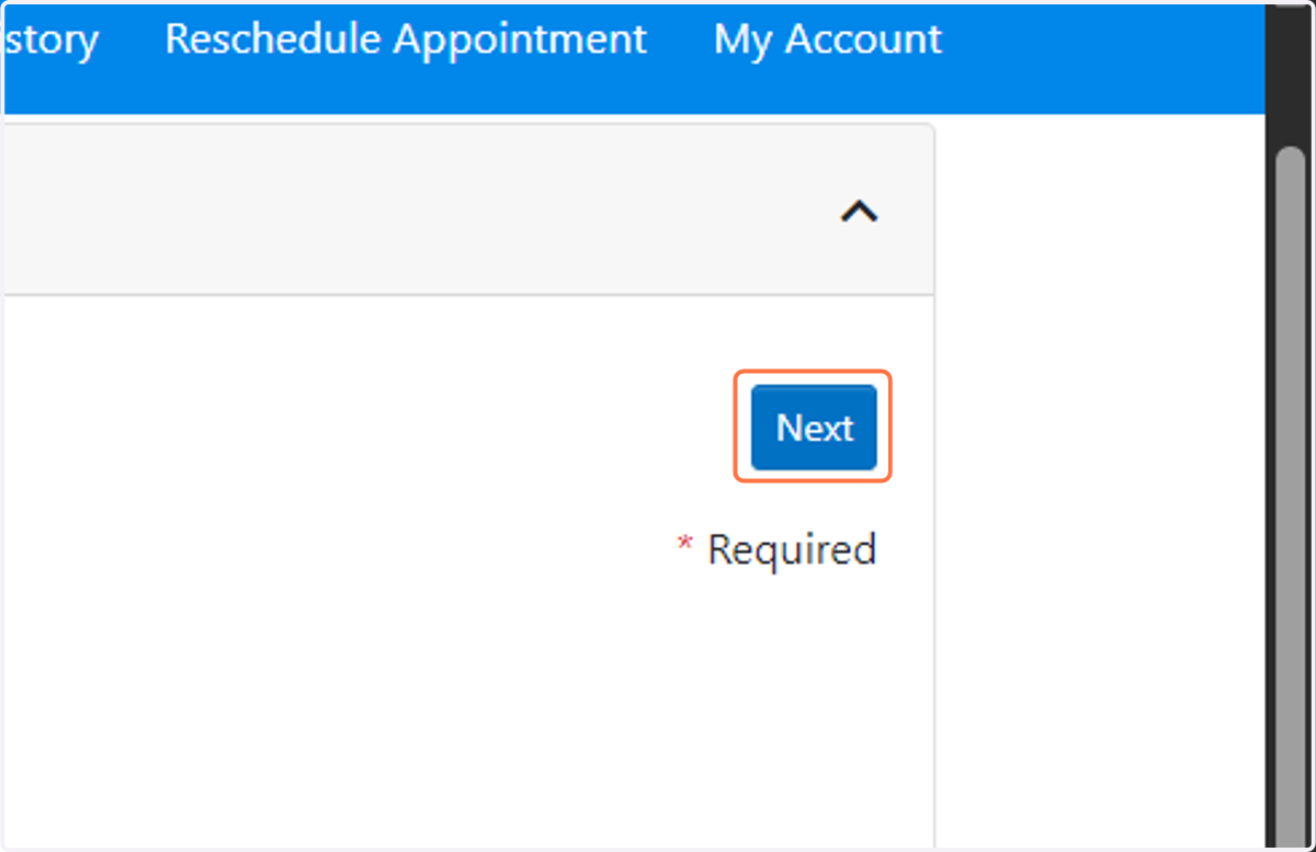 Click on Next to advance through each of the ten steps to ensure all of the associated information is accurate