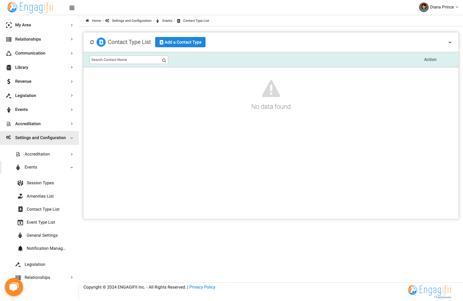 Click on Add a Contact Type