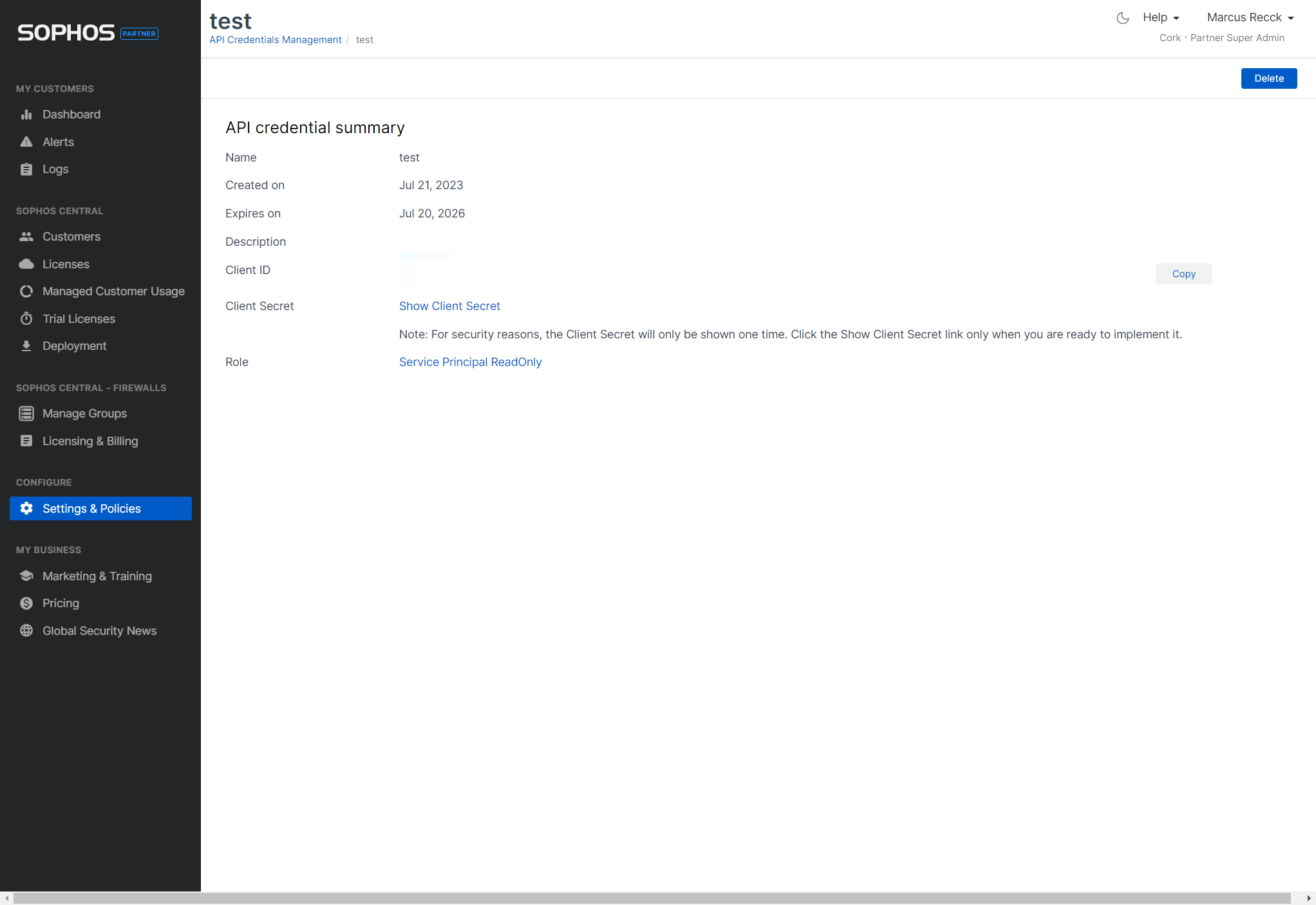 Copy the value under Client ID and leave this browser page open
