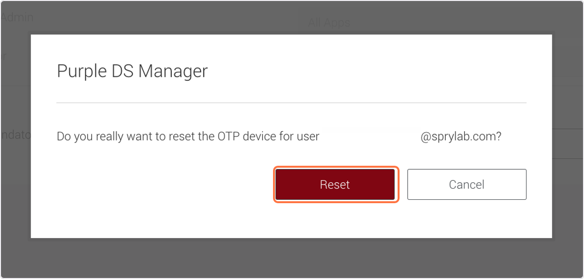 Click on 'Reset' Click on 'Reset'