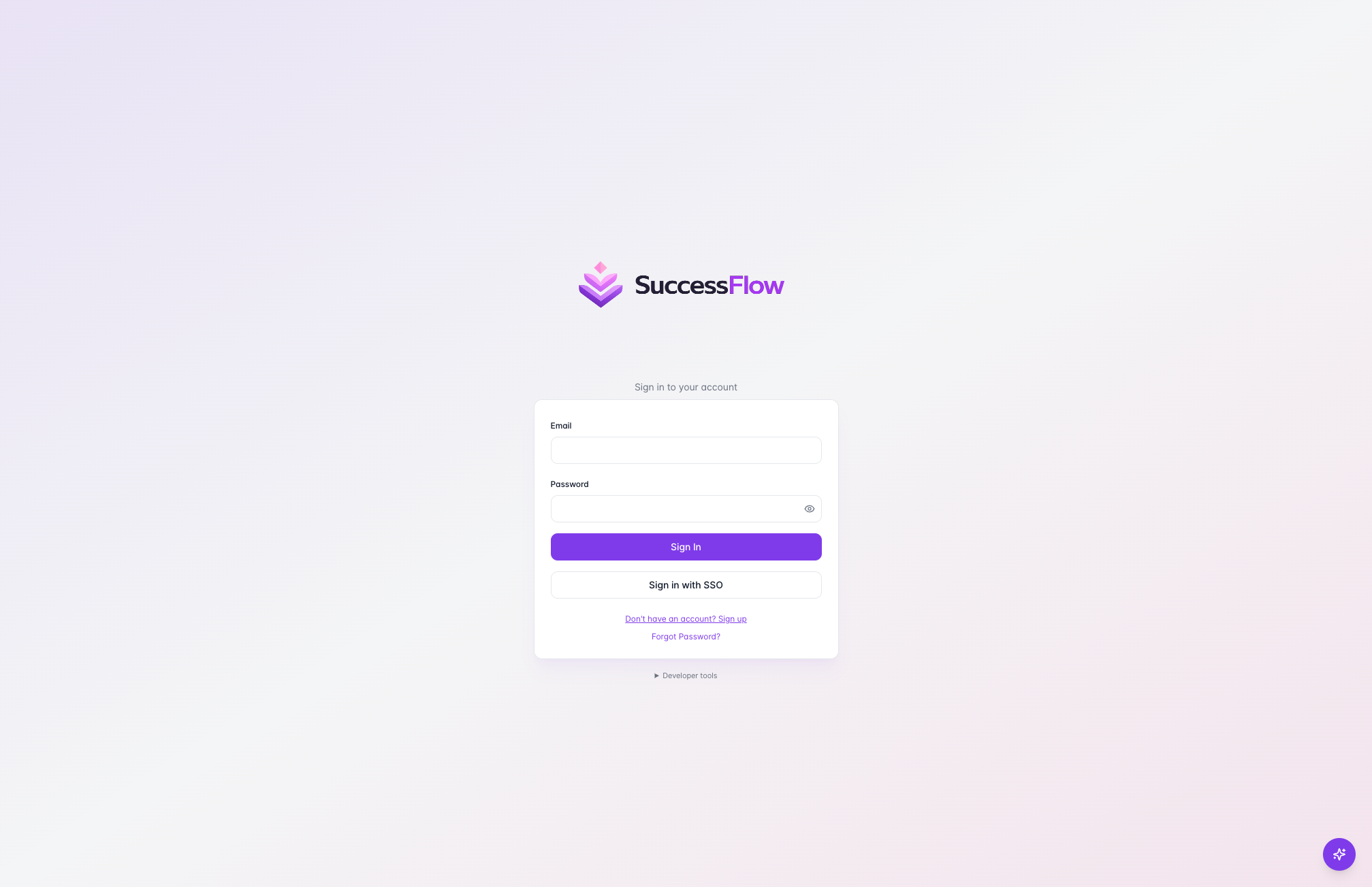 Click on "Don't have an account? Sign up"