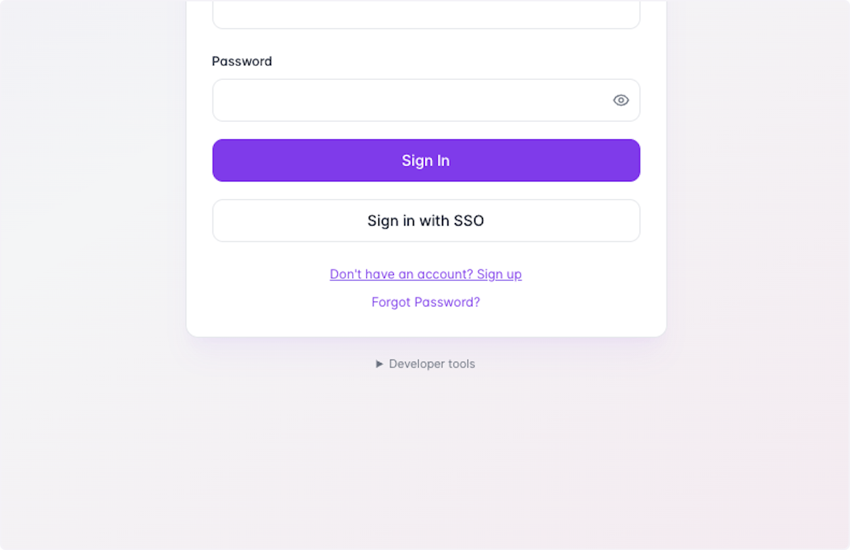 Click on "Don't have an account? Sign up"