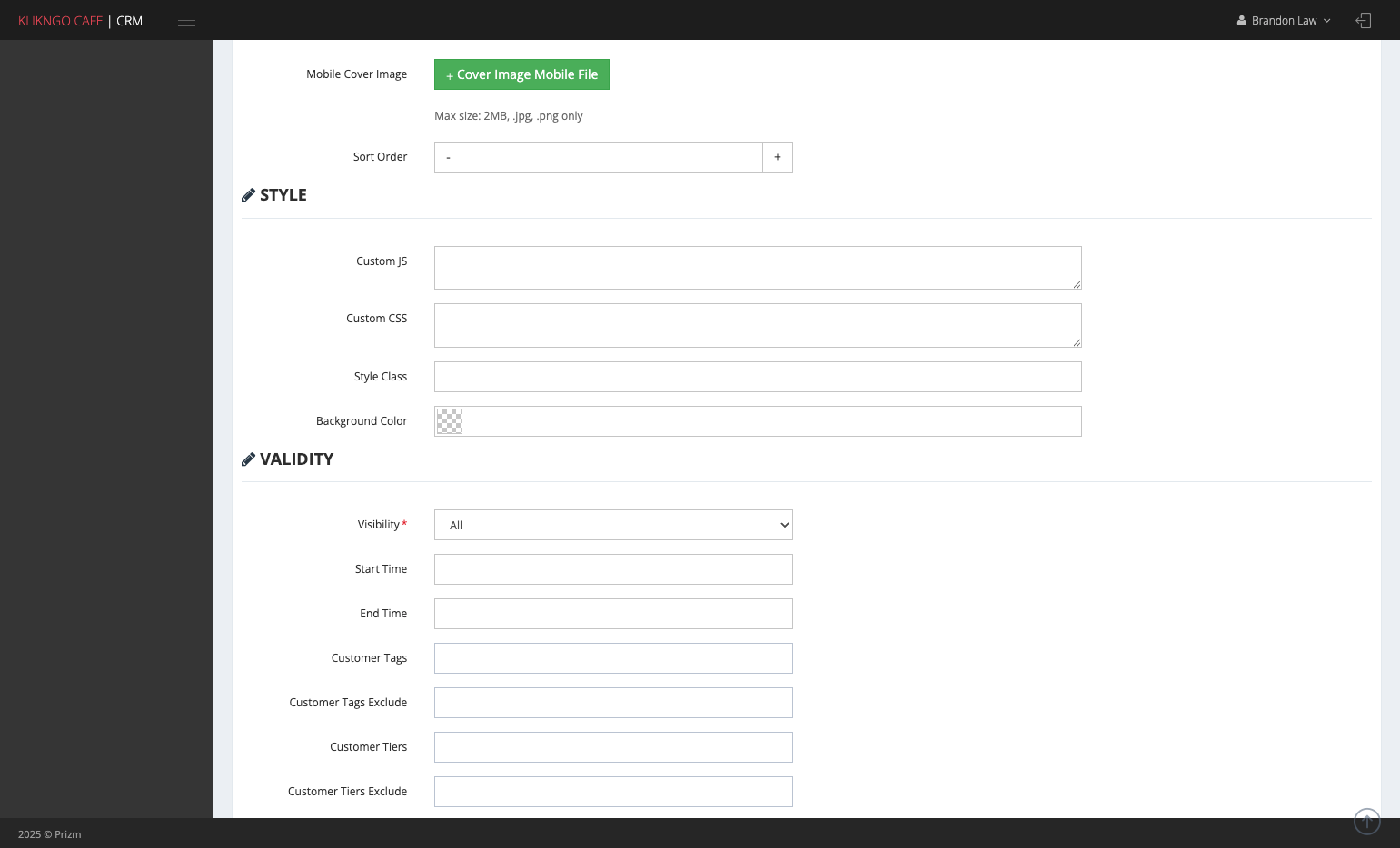Select "All" for visibility