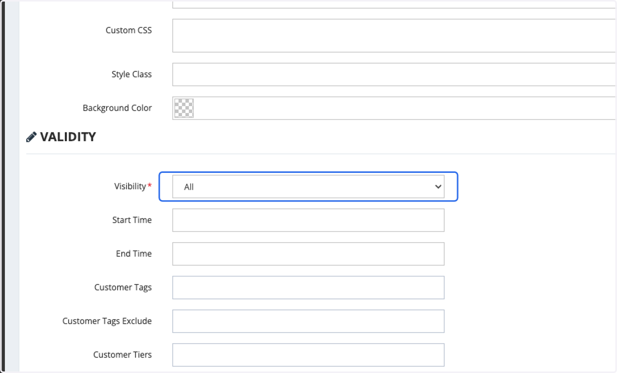 Select "All" for visibility
