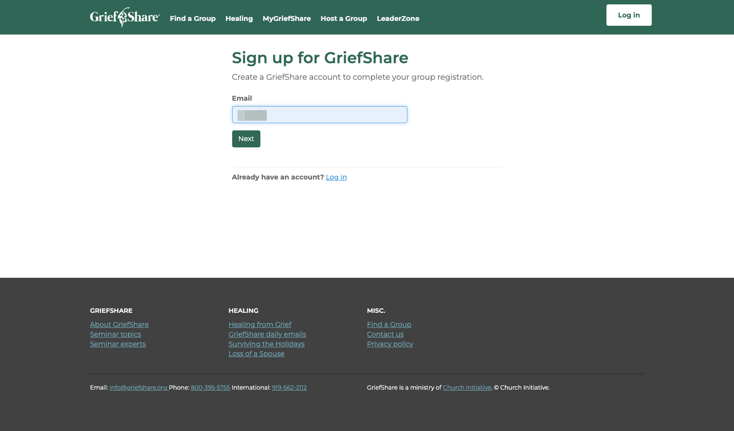 Click on Log in