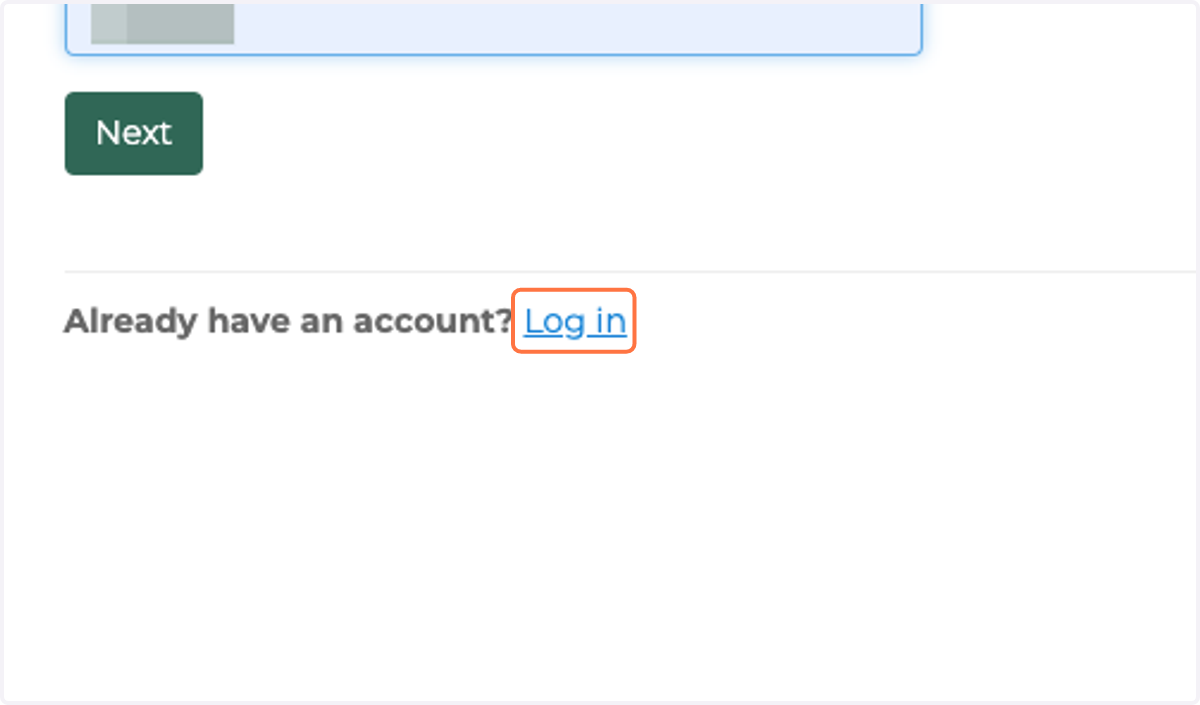 Click on Log in