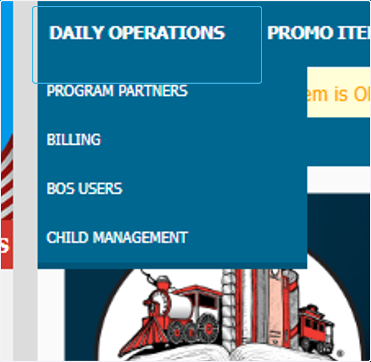 Click on DAILY OPERATIONS