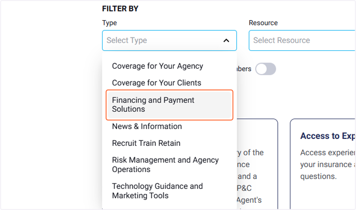 Click on Your Filter Type