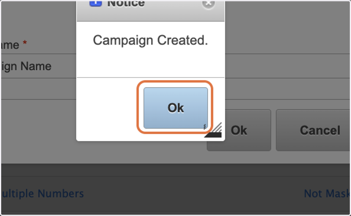 Click on Ok