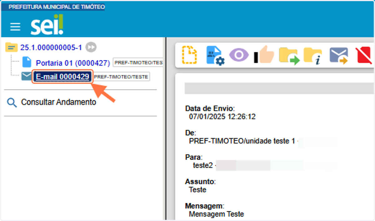 Verificar o Envio