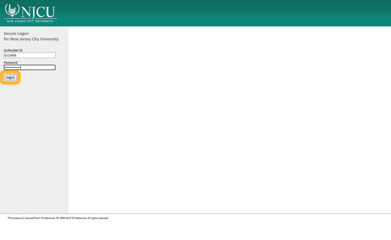 Click on Logon