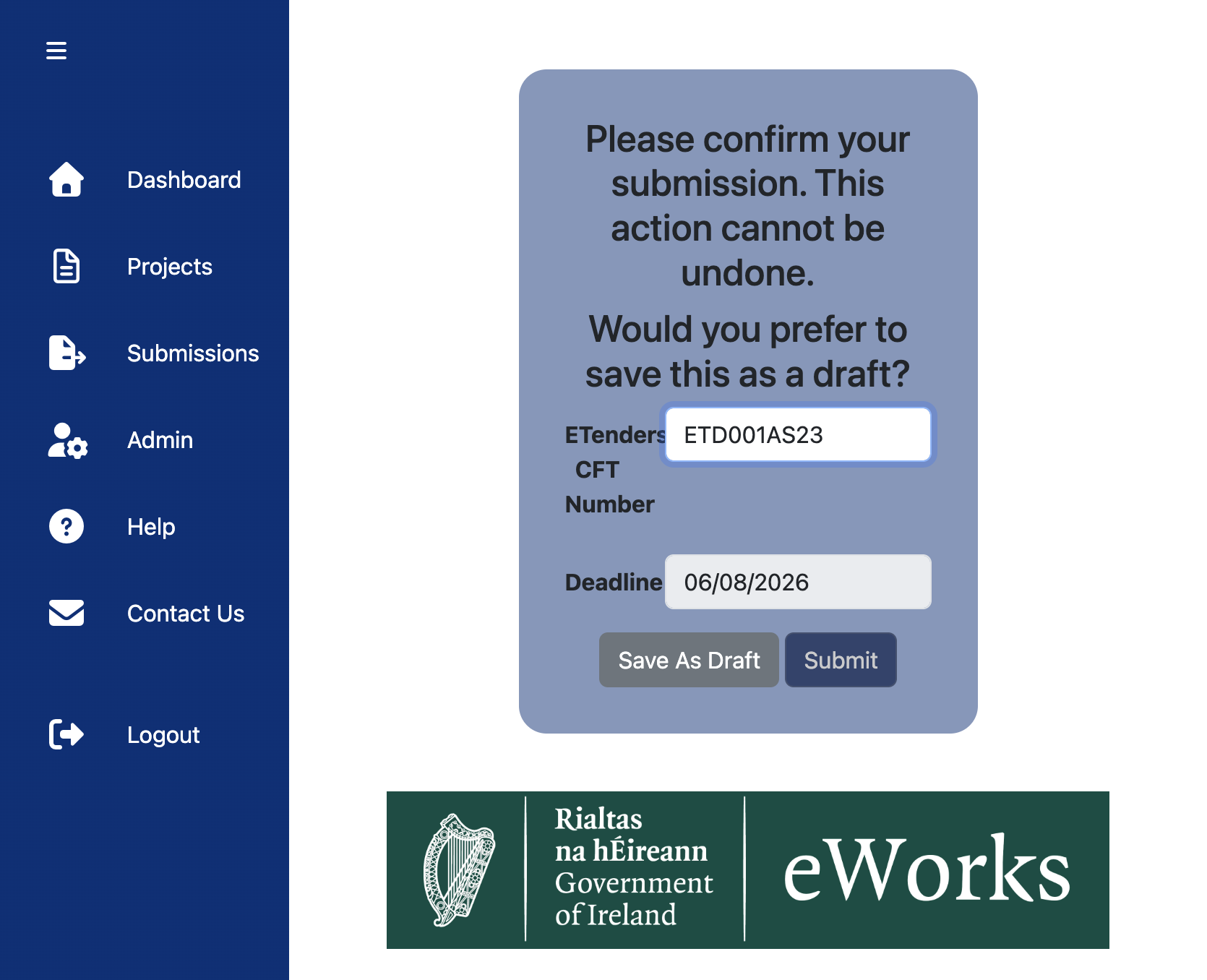 Click on Submit