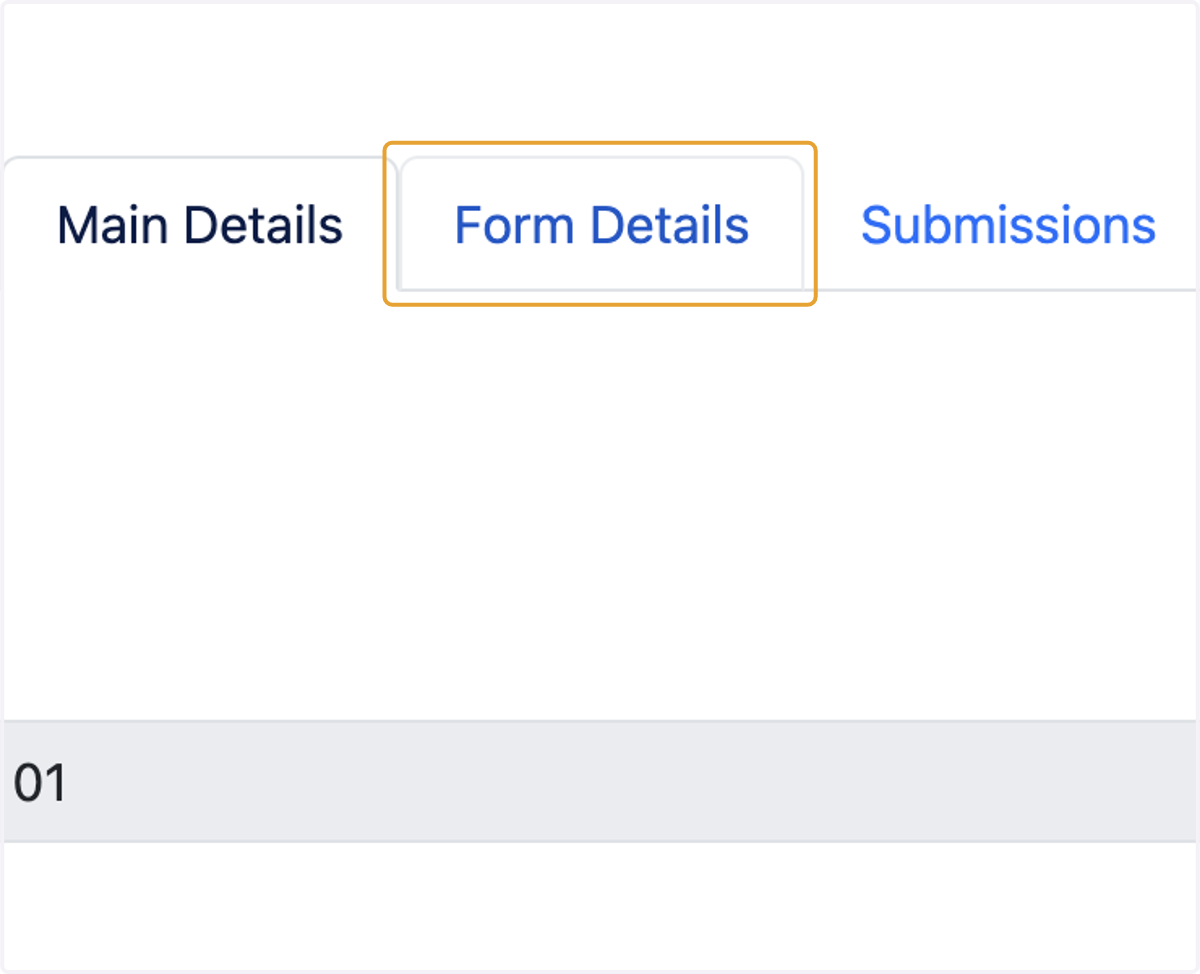 Click on Form Details