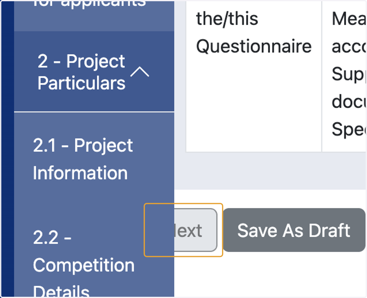 Fill Each Section of Form and Click on Next