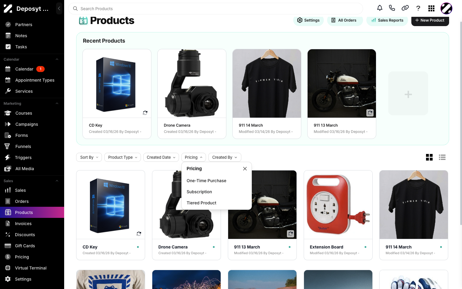 Step 6: The third filter is Pricing, where you can filter by One-Time Purchase, Subscription, or Tiered Product.