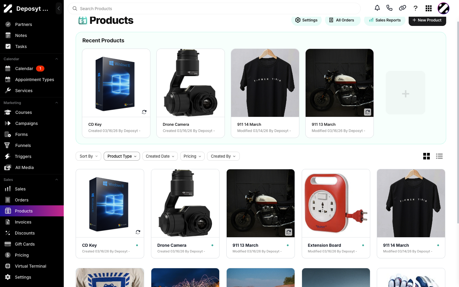 Step 3: To sort the products, click the dropdown button next to the Sort By icon.