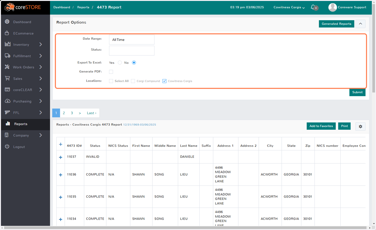 Select New Filters
