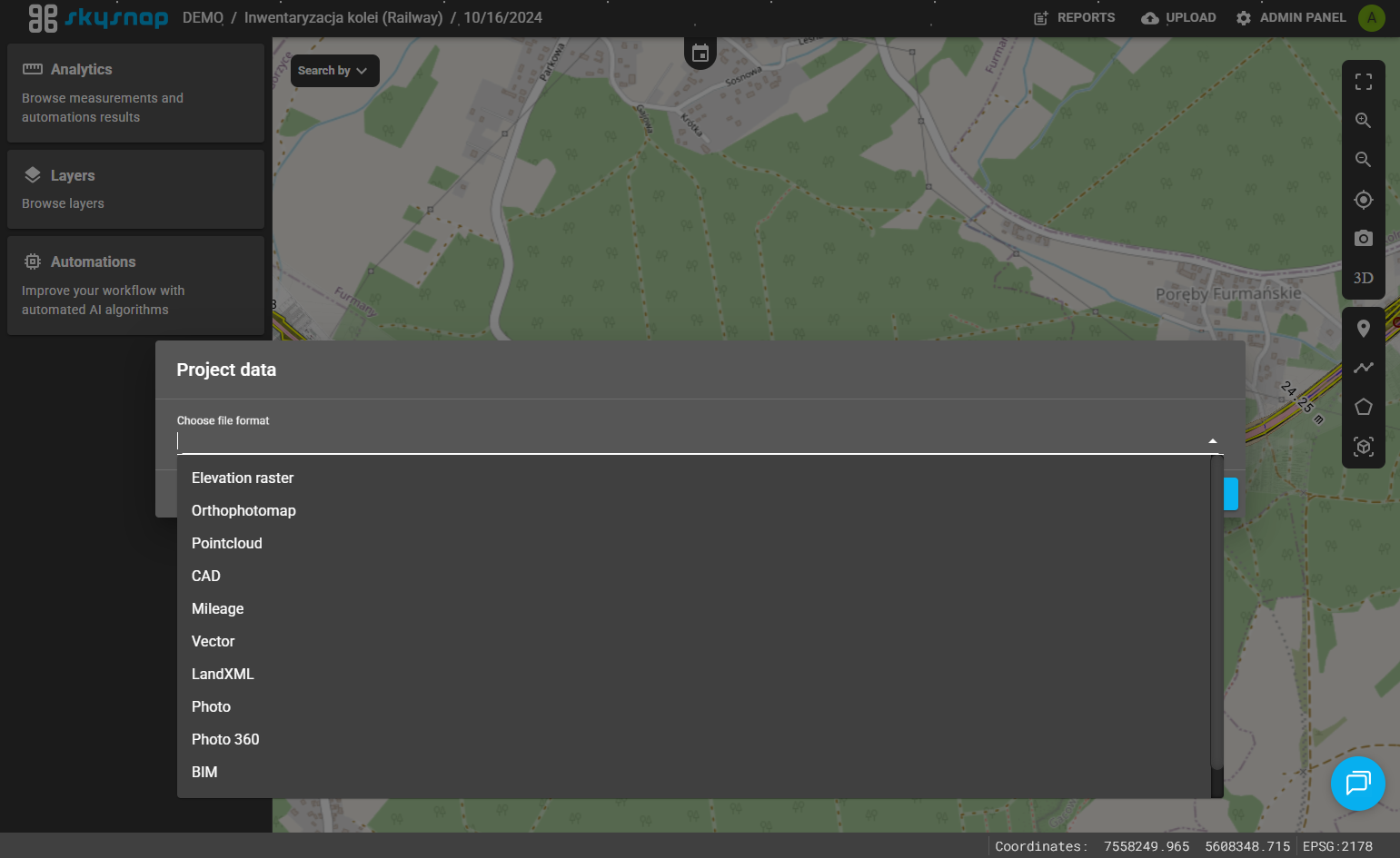 Next, select the format of the data you want to import.
