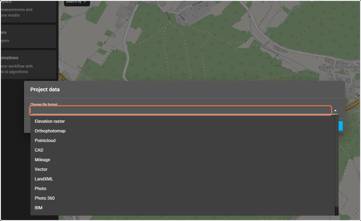 Next, select the format of the data you want to import.