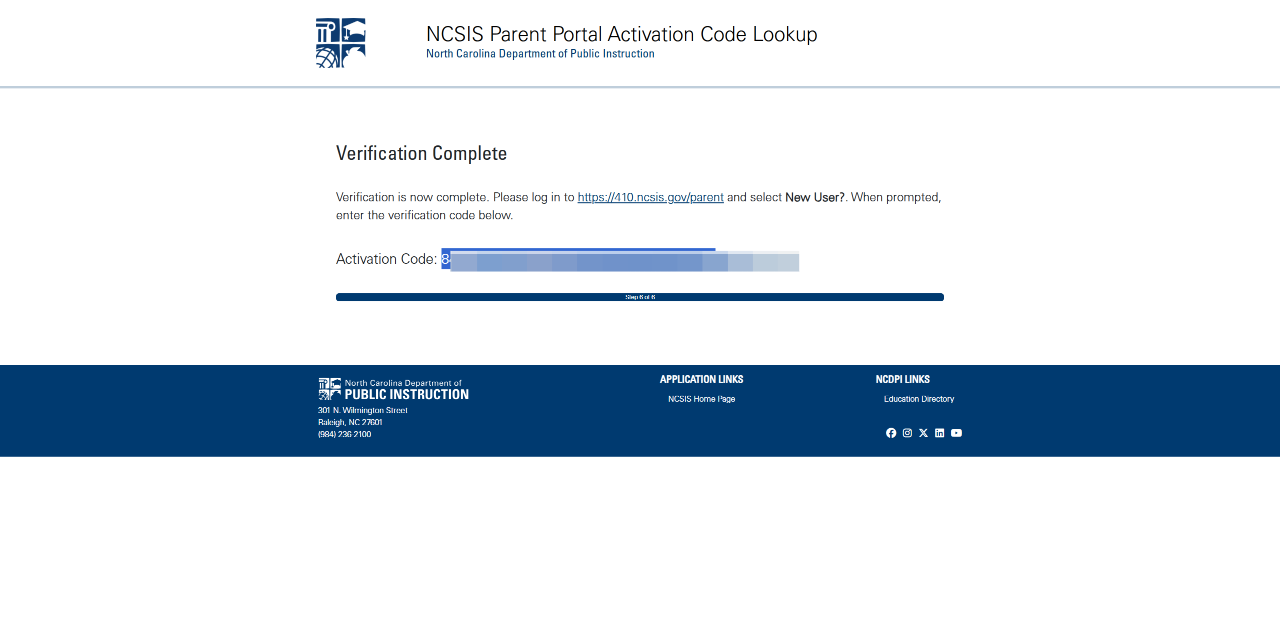 Copy the activation coded provided.