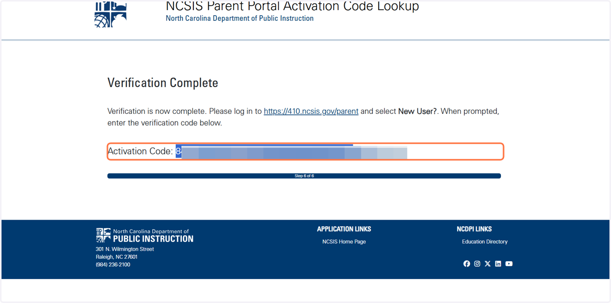 Copy the activation coded provided.