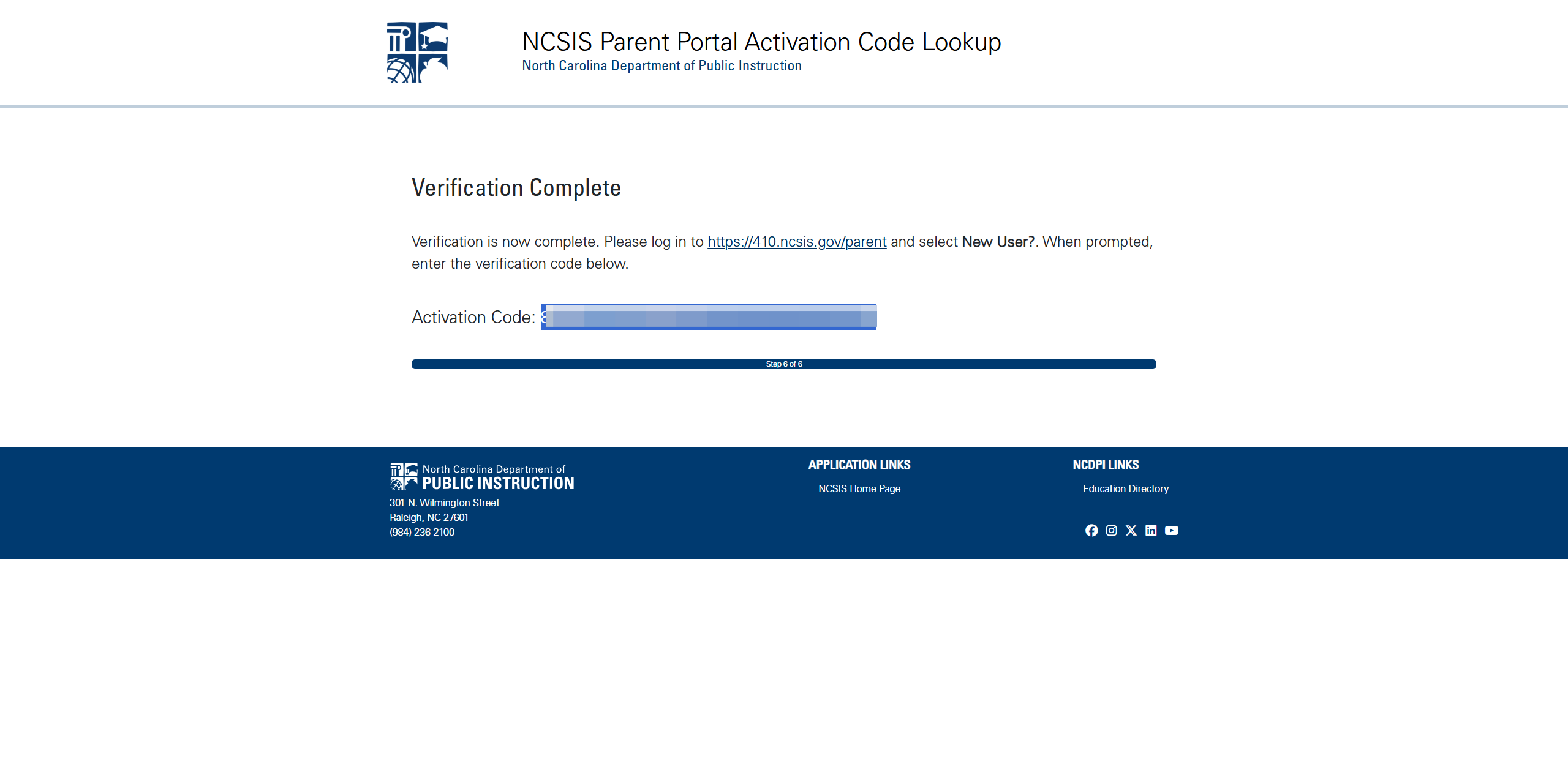 Click on the link provided above your Activation Code.
