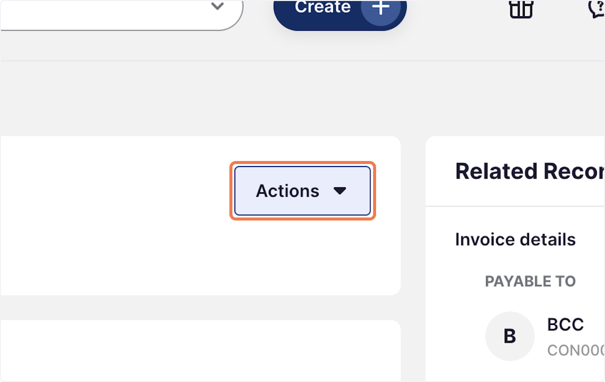 Click on Actions