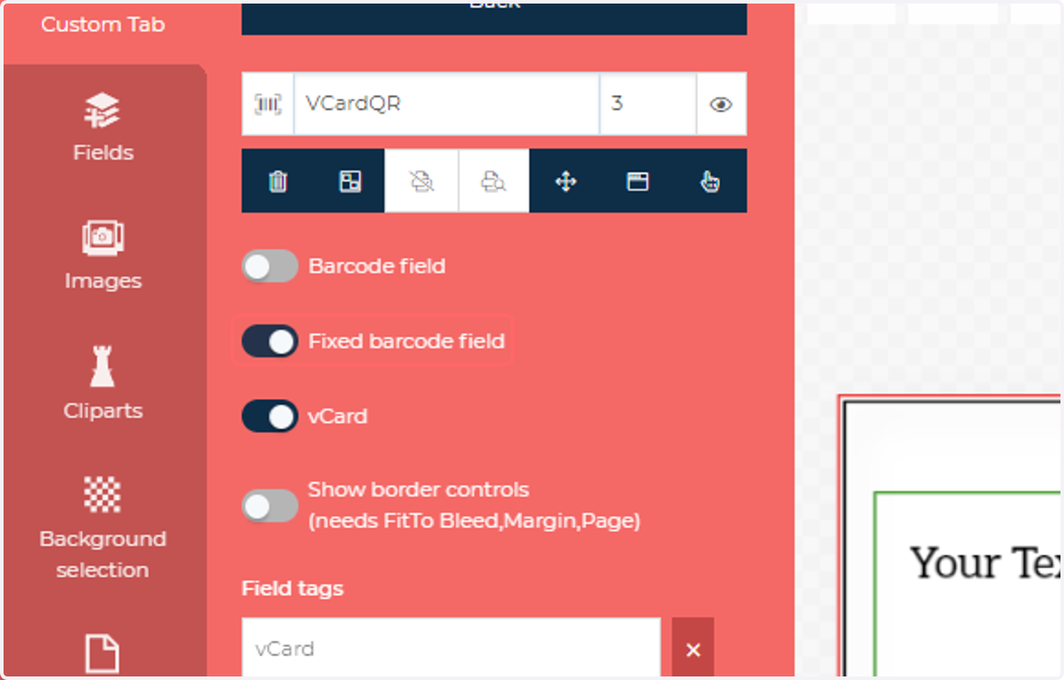 Check Fixed barcode field