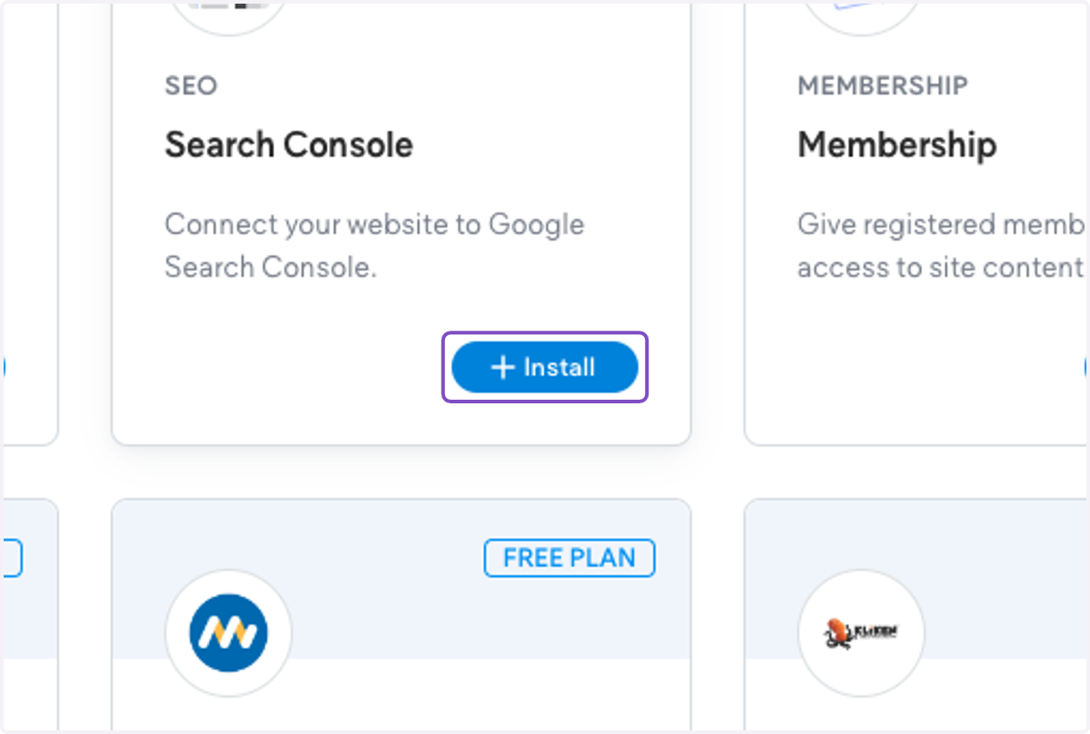 Search for "Search Console" and click on Install