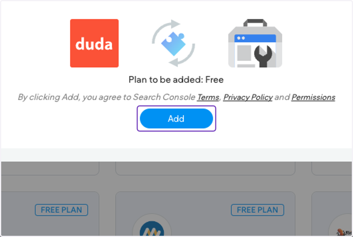 Click on Add