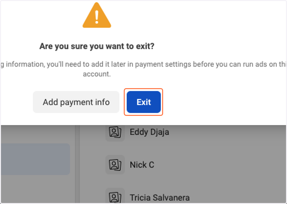 Click on Exit