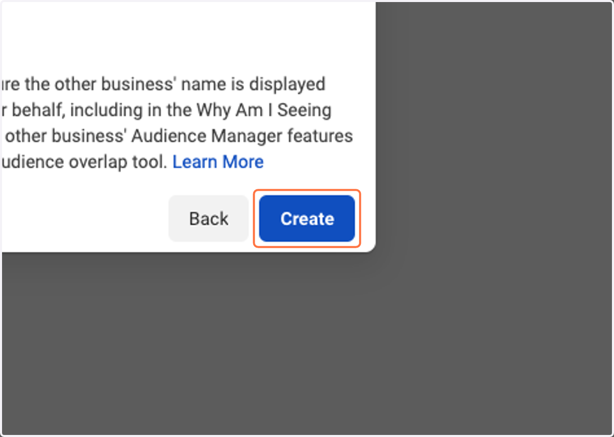 Click on Create
