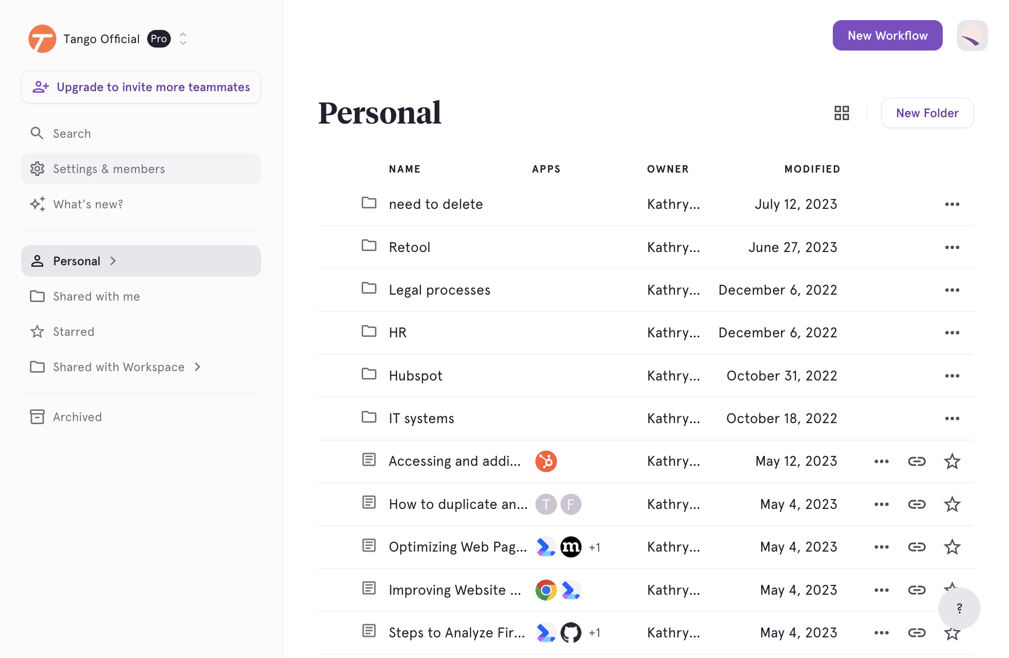 Click on Settings & members