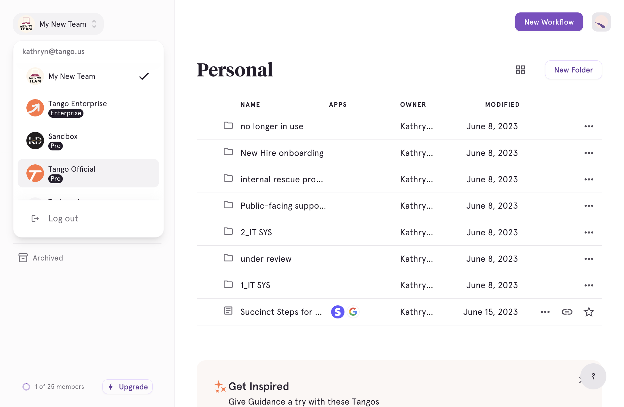 Click on the Workspace you want to invite Members to