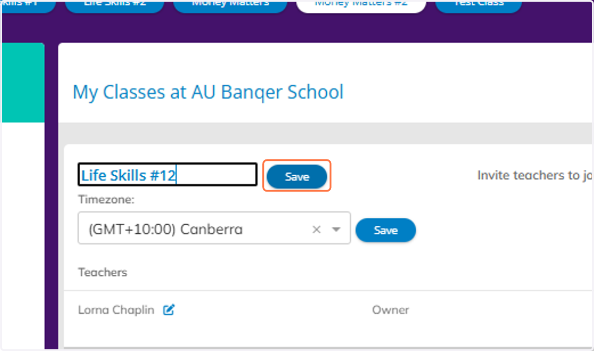 Make your edit, and then click save.